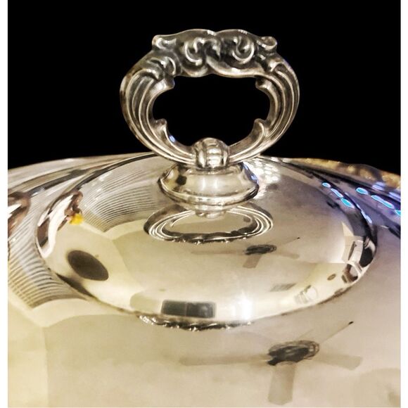 Vintage Poole Silver Company Silver Casserole Serving Dish - Picture 9 of 10